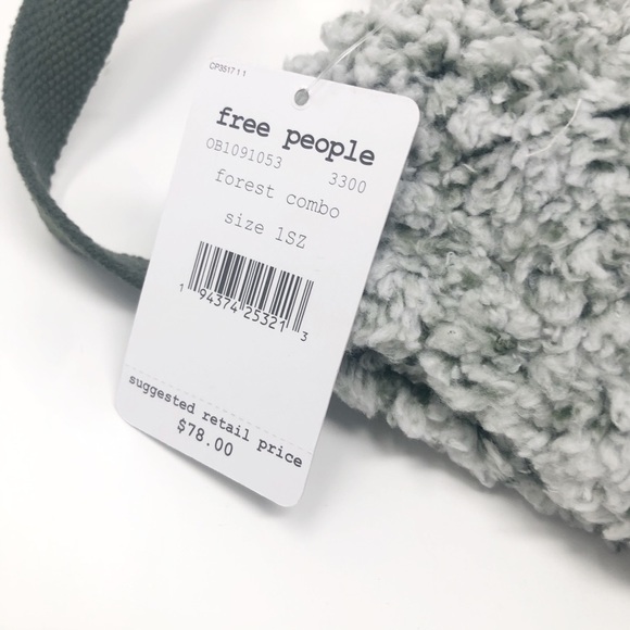FREE PEOPLE Cozy Up Sling Bag Faux Fur Fanny Pack - Picture 5 of 5